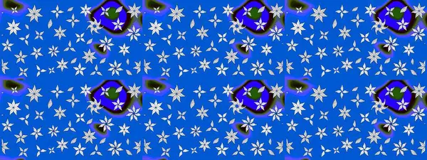 Çiçek arkaplan. Çiçek duvar kâğıdı. Renkli çizim kalıbı. Mavi ve nötr renklerde şirin tekstil tarzında. Raster illüstrasyonu.