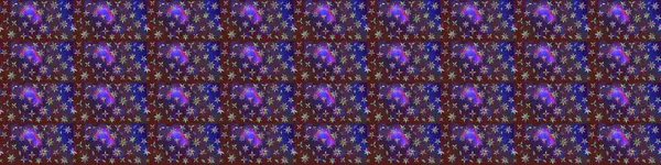 Bahar çiçekleri dallı desen, mor renkler ve çiçek silueti. Raster deseni.