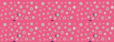 Sevimli çiçek raster deseni. Düz Çiçek Elementleri Tasarımı. Renkli Yaz Temalı eskiz kalıbı. Modaya uygun kumaş deseni.