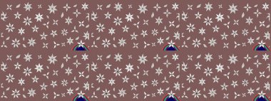 Arkaplan dokusu, duvar kağıdı kahverengi ve nötr renklerde çiçek teması. Soyut etnik raster çizim kalıbı. Kabile sanatı boho baskısı, klasik çiçek arkaplanı.