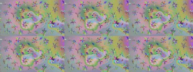 Doğum günü kartı ya da düğün davetiyesi. Çiçekli tebrik kartı. Tarafsız ve yeşil renklerde. Raster illüstrasyonu. Çiçek arkaplan. Suluboya çiçek buketi.