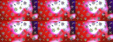 Raster suluboya çiçek deseni, narin çiçekler, kırmızı ve pembe çiçekler, tebrik kartı şablonu. Raster Güzel kumaş deseni.