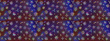 Mor ve mor renkte çiçek çizimi. Raster illüstrasyonu. Çiçek deseni. Mor ve mor renkli çiçekler. Şatafatlı bahar bahçesi dokusu.