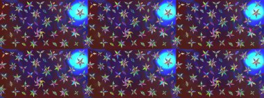 Güzel kumaş deseni. Düz Çiçek Elementleri Tasarımı. Renkli Yaz Temalı eskiz kalıbı. Raster illüstrasyonunda çiçek deseni çizimi.