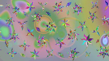 Flower eskiz arka planı. Şatafatlı bahar bahçesi dokusu. Raster illüstrasyonu. Çiçek deseni.