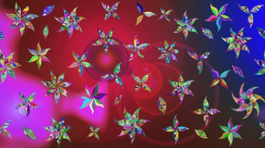 Raster illüstrasyonu. Küçük çiçekteki sevimli çiçek deseni. Tony 'nin kumaş kalıbını çiz. Modaya uygun kumaş deseni.