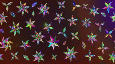 Raster illüstrasyonu. Küçük çiçekteki sevimli çiçek deseni. Çizim.