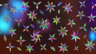 Süslü kumaş deseni. Raster deseni. Çiçekli çiçek deseni, suluboya..