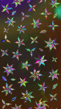 Çiçek desenli eskiz kahverengi ve gri renkler, el yapımı papatyalar, papatyalar. Tekrar eden çiçek arkaplanı, zarif kahverengi ve gri çiçek duvar kağıdı.