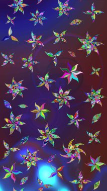 Sevimli çiçek raster deseni. Mor ve mor renkli çiçekler. Düz Çiçek Elementleri Tasarımı. Renk Bahar Teması eskiz şablonu.