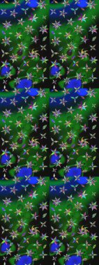 Yeşil ve gri renkte manzaralı çiçek deseni. Çiçek kompozisyonu, el boyası, hassas şablon. Üst manzara, yumuşak stil. Sevgililer günü ve tebrik kartı konsepti için şık bir davet.