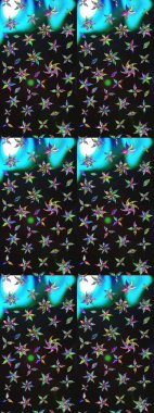 Karalama çiçekleri çizim kalıbı. Sanat ilham verici ve mavi tarzı çiçekler ve arkasında iz bırakır. Gri ve mavi el çizimi desen. Raster deseni.