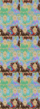 Raster altın desen. Doğulu stil, altın elementlerle altın rengi nötr renkte arabesk yapar. Kıvrımlı çizimler.