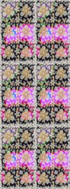 Altın elementli gri renkler. Raster altın desen. Raster illüstrasyonu. Doğu tarzı arabesk. Kusursuz altın desenli bukleler..