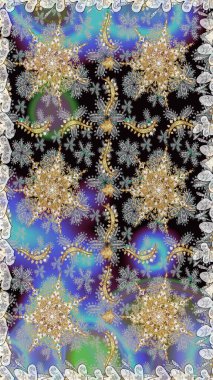 Gri ve nötr renklerde altın desenler ve altın elementler. Kusursuz klasik altın desen. Raster geleneksel oryantasyon süsü.