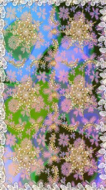 Geleneksel raster ve altın desen. Damask pürüzsüz süsü. Nötr ve gri renkler üzerinde klasik oryantal desen.