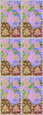 Tarafsız renklerde, altın elementlerle pürüzsüz bir desen. Şam tasarım için kusursuz desen.