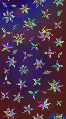 Mor ve mor renkli çiçekler. Çiçekli karalama şeklinde Raster çiçek deseni. Nazikçe, güzel çiçek arkaplanı..