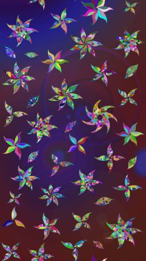 Menekşe ve mor renkler üzerinde. Raster illüstrasyonu. Taslak dekoratif arka plan, çiçek mandala. Çiçek..