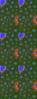 Eski usul küçük çiçekli şirin bir eskiz deseni. Moda arka planında parlak buketler. Kumaş, duvar kağıdı ve kağıt üzerine baskı yapmak için gelişen arka plan. Raster illüstrasyonu.