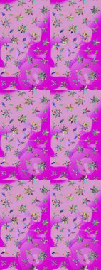 Çiçek desenli raster, nötr ve morumsu çizgi grafik desenli soyut raster arkaplan. Modern stil dokusu.