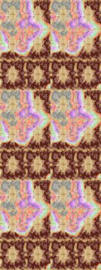 İslam tasarımı. Raster altın tekstil baskısı. Çiçek kiremitleri. Kahverengi renklerde altın desenler ve altın elementler. Çizim desenli oryantal süs.