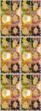 Çiçek deseni. Duvar kâğıdı barok, İspanyol kumaşı. Kusursuz raster arka plan. Kahverengi ve bej renklerde altın elementler. Şekil grafik deseni.