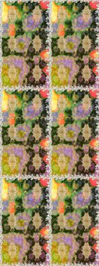 Çiçek deseni. Duvar kâğıdı barok, İspanyol kumaşı. Kusursuz raster arka plan. Kahverengi ve bej renklerde altın elementler. Şekil grafik deseni.