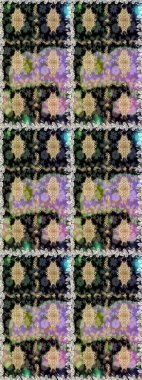 Çiçek deseni. Duvar kâğıdı barok, İspanyol kumaşı. Kusursuz raster arka plan. Kahverengi ve bej renklerde altın elementler. Şekil grafik deseni.