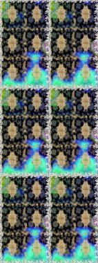 Çiçek deseni. Duvar kâğıdı barok, İspanyol kumaşı. Kusursuz raster arka plan. Kahverengi ve bej renklerde altın elementler. Şekil grafik deseni.