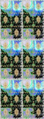 Çiçek deseni. Duvar kâğıdı barok, İspanyol kumaşı. Kusursuz raster arka plan. Kahverengi ve bej renklerde altın elementler. Şekil grafik deseni.