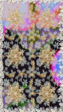 Gri ve nötr renklerde altın elementli pürüzsüz desen. Şam tasarım için kusursuz desen.