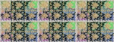 Paisley 'ler zarif çiçek desenli arkaplan duvar kâğıdı çizimleri. Klasik stil, güzel, üç boyutlu sanat eseri, altın ve gri desenli çiçek yaprakları ve süslemeleri var..