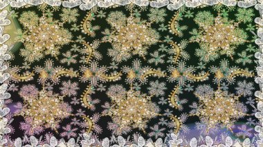 Raster oryantal süs. Kusursuz altın desen. Gri ve nötr renklerde altın elementlerle kusursuz desen.