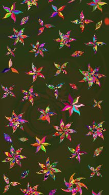 Raster Hip kumaş deseni. Eskiz Vintage Çiçek Deseni.