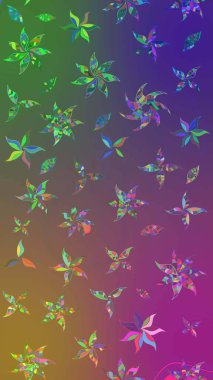 Çiçekler suluboya tarzında mor ve yeşil renklerde. Mor ve yeşil renkte çiçekler olan çiçek deseni çiz..