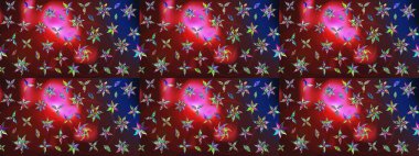 Kahverengi ve kırmızı renkte kahverengi ve kırmızı papatya deseni. Raster illüstrasyonu. Kahverengi ve kırmızı renklerde.