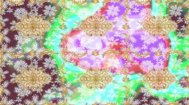 Klasik klasik klasik arka plan. Altın elementlerle nötr renklerde altın desen. Klasik Raster altın desenini çiz. Geleneksel oryantasyon süsü.