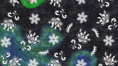 Nazikçe, güzel çiçek arkaplanı. Gri ve mavi renkte çiçekler. Raster çiçek desenli ve çiçekli..