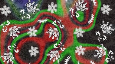 Çiçeksel çizim kalıbının yansıması. Vadinin çiçekleri kahverengi ve gri renklerde.