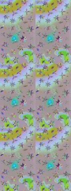 Raster güzel bir çiçek deseni çizmiş. Bahar mevsimi. Tatil havası. Nazik romantik baskı.