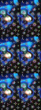 Güzel kumaş deseni. Raster illüstrasyonundaki çiçek desenli çizim. Düz Çiçek Elementleri Tasarımı. Renkli Bahar Teması çizim şablonu.