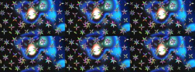 Güzel kumaş deseni. Raster illüstrasyonundaki çiçek desenli çizim. Düz Çiçek Elementleri Tasarımı. Renkli Bahar Teması çizim şablonu.