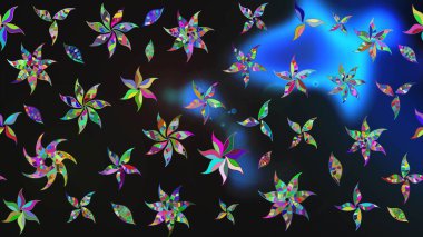 Çiçekler gri ve maviye. Eskiz arkaplan modeli. Raster hisseleri. Suluboya, elle çizilmiş.