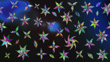 Küçük çiçekte güzel bir çiçek deseni var. Raster deseni. Çiçekli çiçek deseni, suluboya..