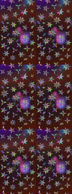 Raster illüstrasyonu. Tekstil veya kitap kapakları, imalat, duvar kağıtları, baskı, hediye paketi ve yapıştırma kitabı için çiçek eskizi geçmişi. Küçük ölçekli çiçeklerdeki basit sevimli desen.