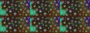 Raster. Güzel suluboya çiçekler, parlak resim ilham verici yeşil ve kahverengi çiçek desenli eskiz arka plan.