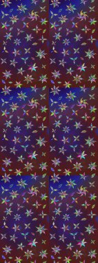 Mor ve mor renkli çiçekler. Düz Çiçek Elementleri Tasarımı. Raster illüstrasyonundaki çiçek desenli çizim. Renkli Bahar Teması çizim şablonu.