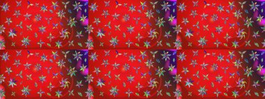 Güzel kumaş deseni. Küçük bir çiçekte eskiz deseni. Hoş bir çiçek geçmişi var. Raster illüstrasyonu.