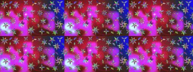 Bahar çiçekleriyle güzel bir çiçek deseni çizmişsin. Raster illüstrasyonu. Güzel kumaş deseni.